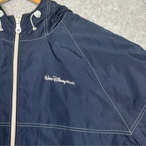 Walt Disney World Mesh Lined Hooded Windbreaker Raincoat Jacket-Navy-Men Size XL